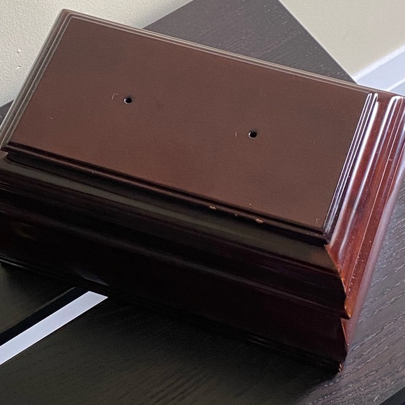 Bombay Company Mahogany Wood Red Velvet Lined Jewellery Box - Picture 11 of 15